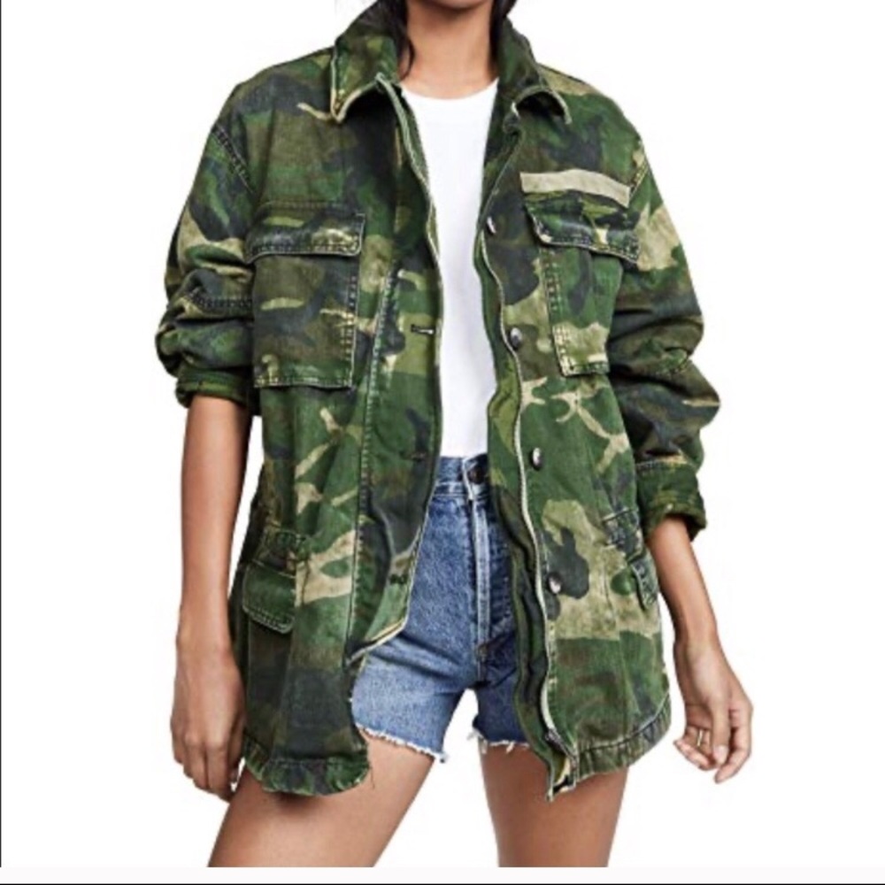 Free People Seize The Day Utility Camo Jacket
